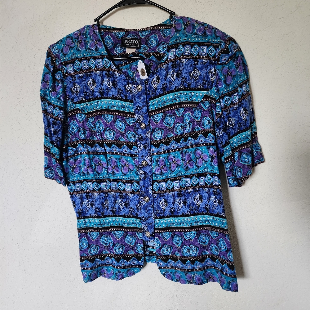 Vtg Prato Blouse
